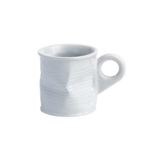 Squashed Tin Can Ceramic Espresso Shot Mug White (small) - 29-54-170 (Pack of 6)