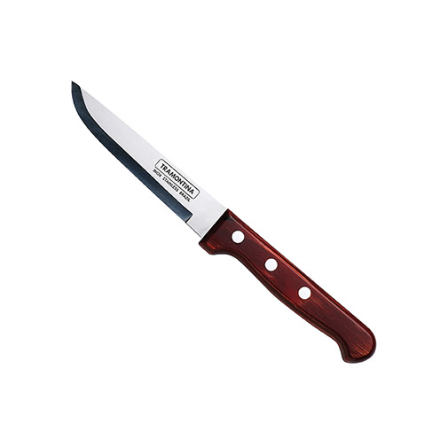 Jumbo Polywood Steak Knife - Smooth Pointed Blade (Red) - 40-30-127 (Pack of 12)