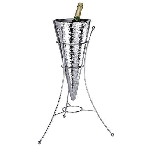 Duo Wall Conical Wine Cooler & Tripod Stand Hammer Finish - 44-24-135