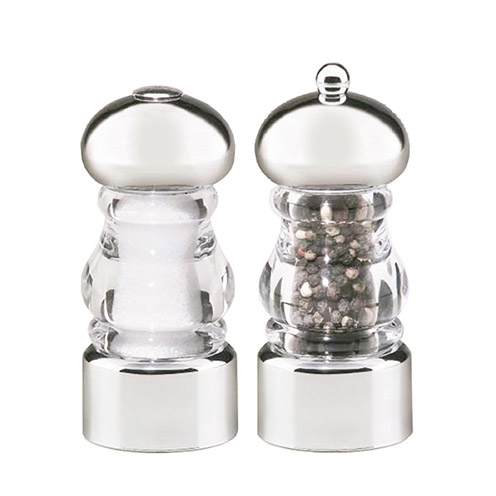 Lori Pepper Mill/Salt Shaker Set Acrylic & Chrome (Set of 2) - 51-14-105