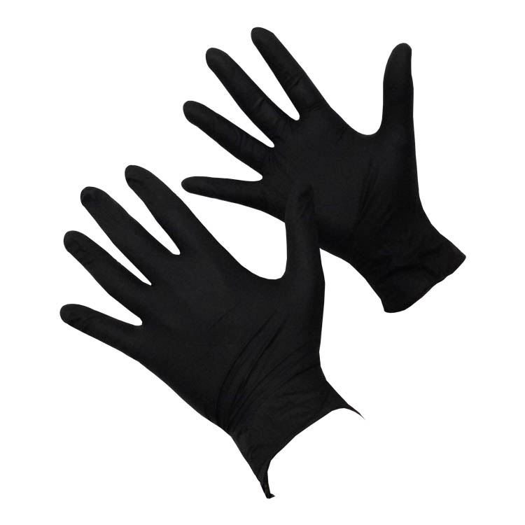 Powder Free Nitrile Gloves Black 100 (XL) - CL-PFNBXL
