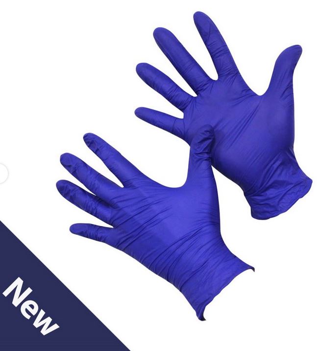 PF Stretch Cobalt Blue Nitrile Gloves Large (200) - CL-PFVG200-L