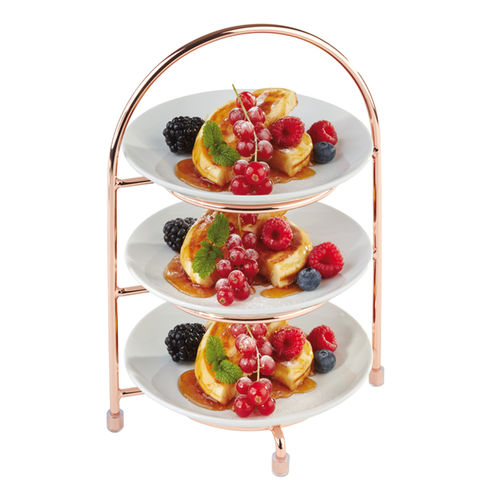 Copper 3 Tier Cake Stand max. 27cm Plate - 33212 (Pack of 1)