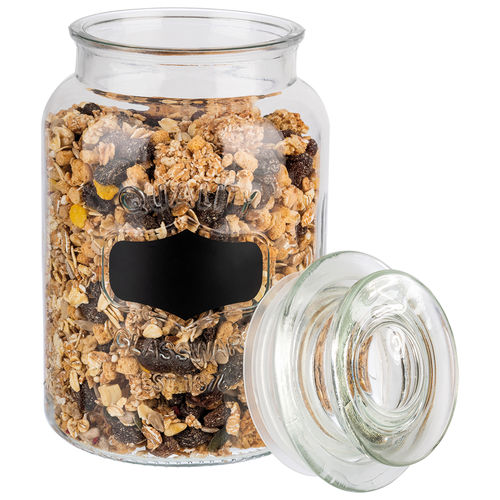 Glass Canister (includes lid & labelling area) - 82266 (Pack of 1)