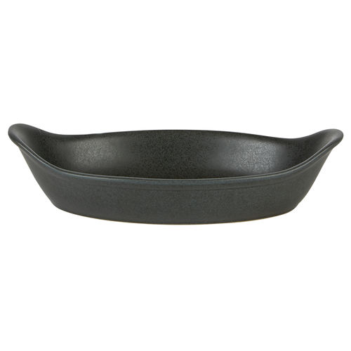 Rustico Carbon Oval Eared Dish 25cm - C31202 (Pack of 12)
