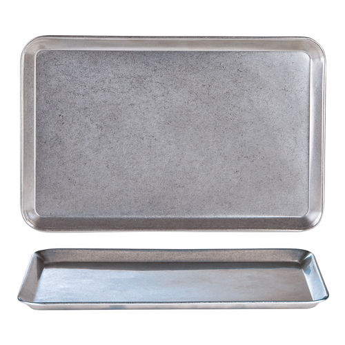 Antique Steel Rectangular Tray 30cm x 21cm - CB0092 (Pack of 1)