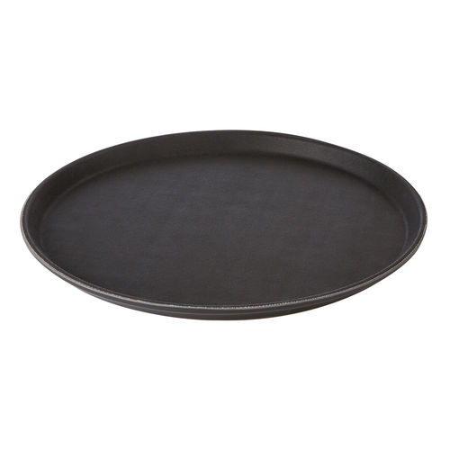 Black Round Non-Slip Tray 40.5cm - CB1007 (Pack of 1)