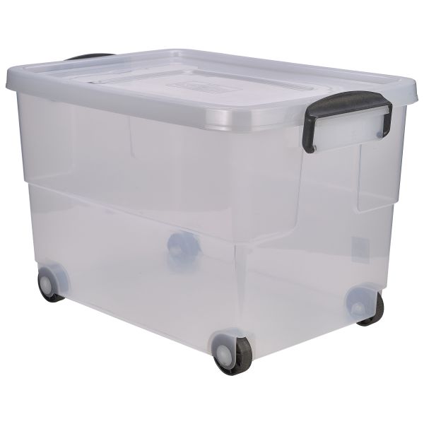 Storage Box 60L W/ Clip Handles On Wheels - 10260 (Pack of 4)