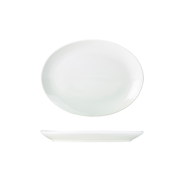Genware Porcelain Oval Plate 24cm/9.5