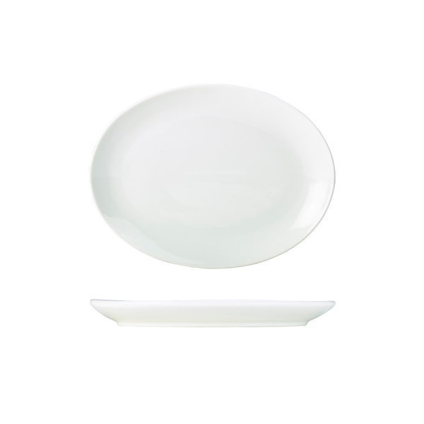 Genware Porcelain Oval Plate 25.4cm/10
