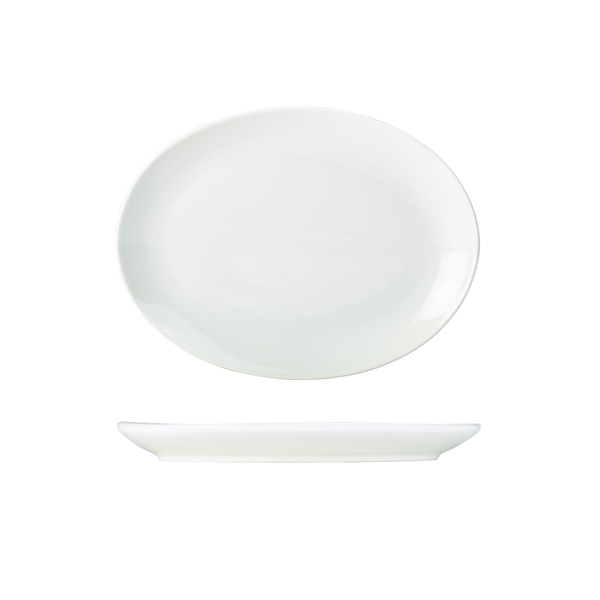 Genware Porcelain Oval Plate 28cm/11