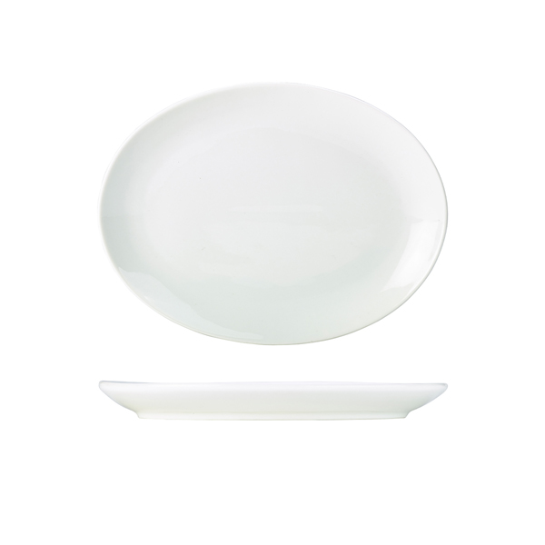 Genware Porcelain Oval Plate 31cm/12.25