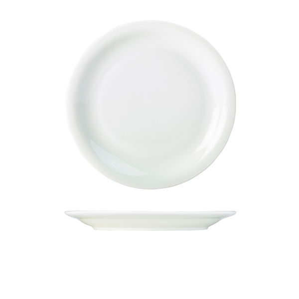 Genware Porcelain Narrow Rim Plate 26cm/10.25