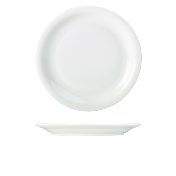 Genware Porcelain Narrow Rim Plate 28cm/11