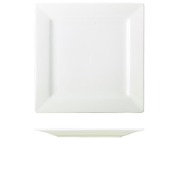 Genware Porcelain Square Plate 30cm/12