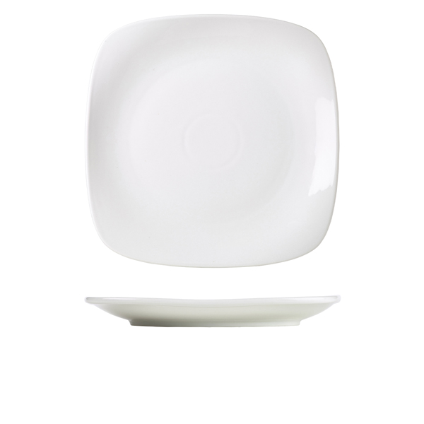 Genware Porcelain Rounded Square Plate 29cm/11.5