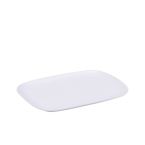 Genware Porcelain Ellipse Rectangular Plate 22.8 x 16.6cm/9 x 6.5