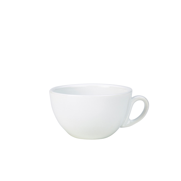 Genware Porcelain Italian Style Bowl Shaped Cup 28cl/10oz - 328128 (Pack of 6)