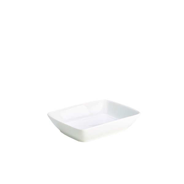 Genware Porcelain Rectangular Dish 19 x 14.5cm/7.5 x 5.75