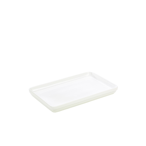 Genware Porcelain Deep Rectangular Dish 26 x 17 x 2.5cm/10.25 x 6.5 x 1