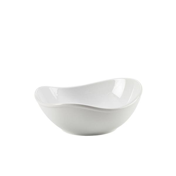 Genware Porcelain Organic Triangular Bowl 21cm/8.25