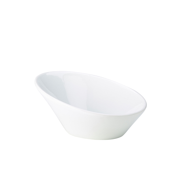 Genware Porcelain Oval Sloping Bowl 21cm/8.25