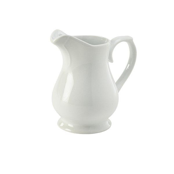 Genware Porcelain Traditional Serving Jug 56cl/20oz - 376956 (Pack of 6)