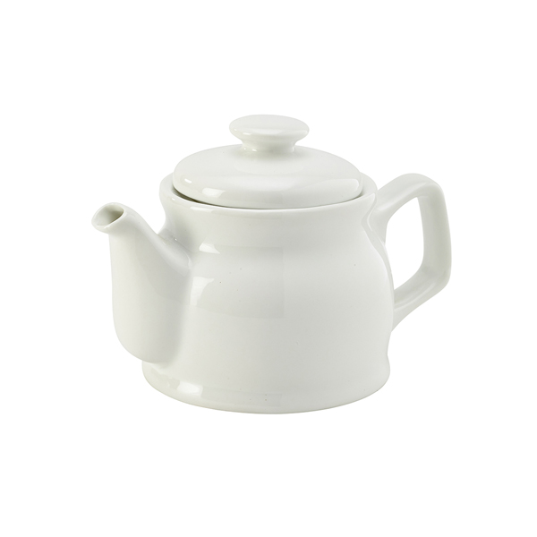 Genware Porcelain Teapot 45cl/15.75oz - 392145 (Pack of 6)