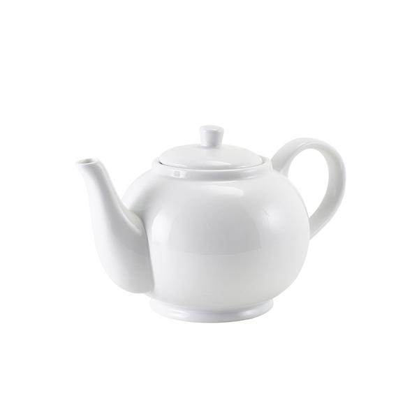 Genware Porcelain Teapot with Infuser 45cl/ 15.75oz - 393946 (Pack of 6)