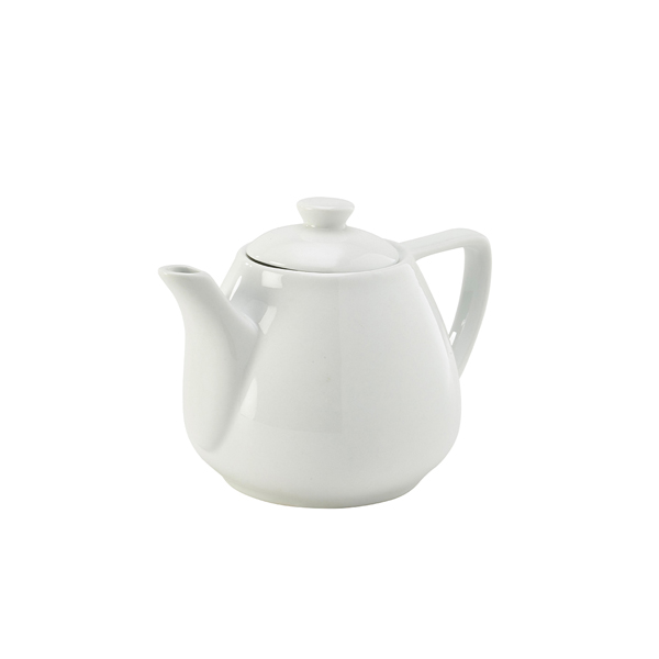 Genware Porcelain Contemporary Teapot 45cl/16oz - 394945 (Pack of 6)