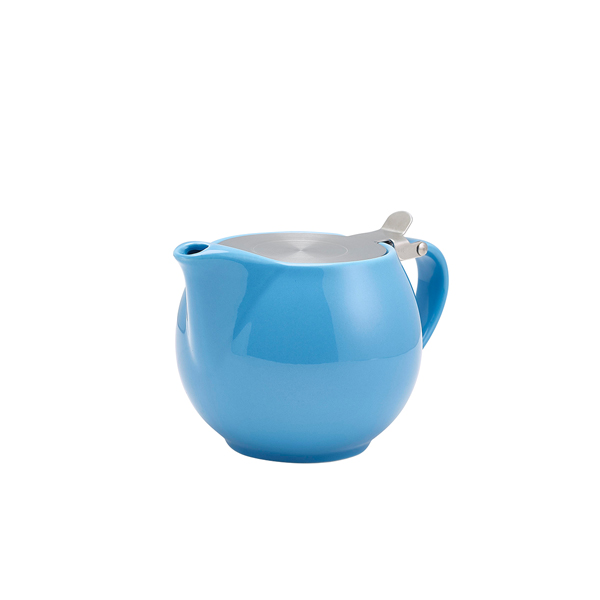 GenWare Porcelain Blue Teapot with St/St Lid & Infuser 50cl/17.6oz - 395950BL (Pack of 6)
