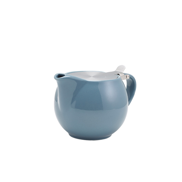 GenWare Porcelain Grey Teapot with St/St Lid & Infuser 50cl/17.6oz - 395950G (Pack of 6)