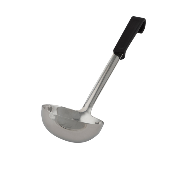 Genware Plastic Handle Soup Ladle Black - 577-03