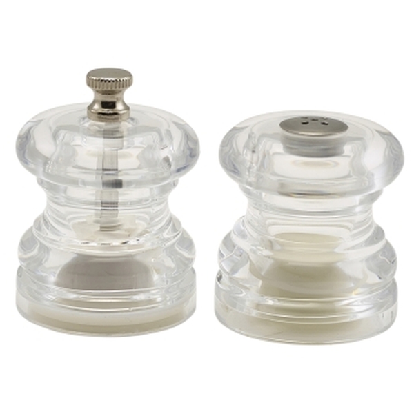 Miniature Acrylic Pepper Mill & Salt Shaker Set - 9102 (Pack of 1)