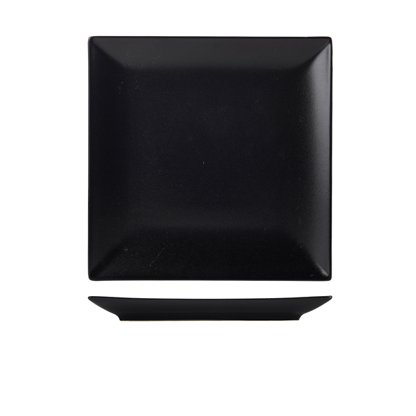 Luna Stoneware Black Square Plate 26cm/10.25