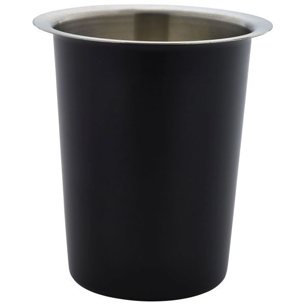 GenWare Stainless Steel Black Cutlery Cylinder - CC-4BK
