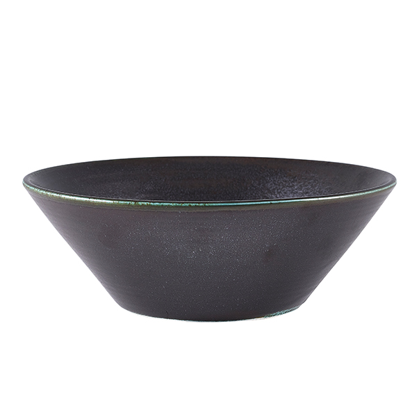 Terra Porcelain Black Conical Bowl 19.5cm - CN-PBK19 (Pack of 6)