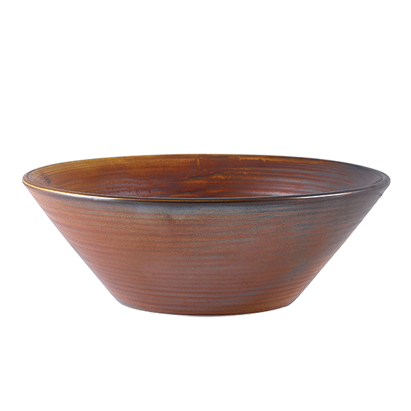 Terra Porcelain Rustic Copper Conical Bowl 19.5cm - CN-PRC19 (Pack of 6)