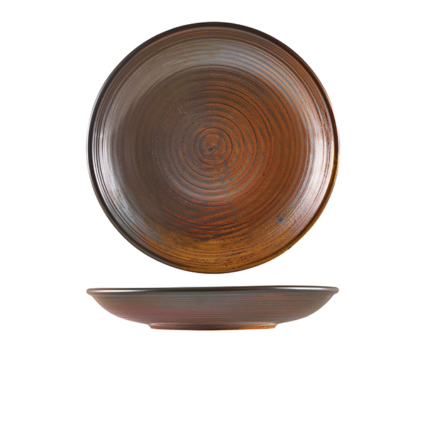 Terra Porcelain Rustic Copper Deep Coupe Plate 25cm - DC-PRC25 (Pack of 6)