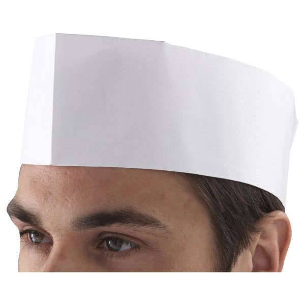Chef's Disposable Paper Forage Hat (100 Pcs) - DM07W