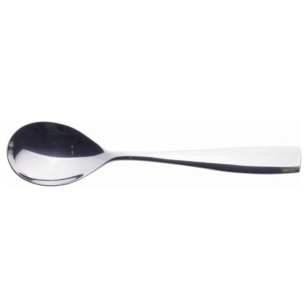 Genware Square Dessert Spoon 18/0 (Dozen) - DS-SQ