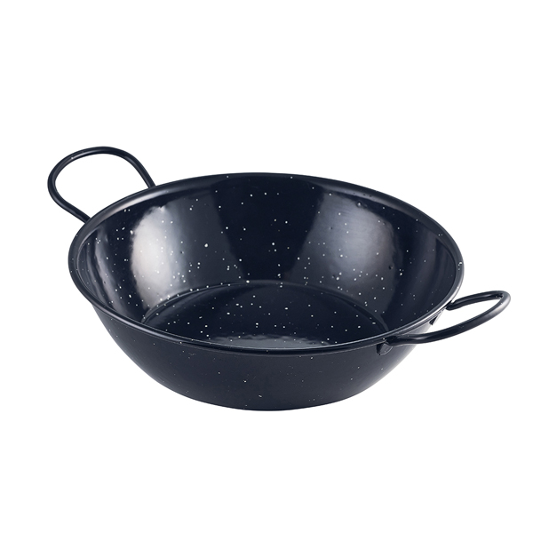 Black Enamel Dish 26cm - E0626 (Pack of 6)