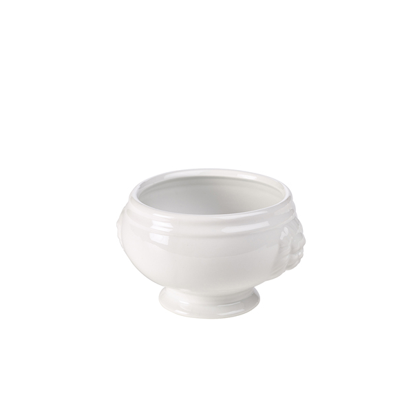 Genware Porcelain Lion Head Soup Bowl 40cl/14oz - LH1-W (Pack of 6)