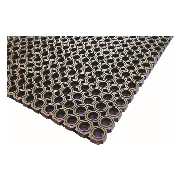 Black Rubber Kitchen Mat 100 x 150 x 2.3cm - MAT23