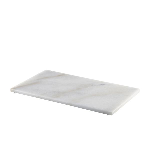 White Marble Platter 32x18cm GN 1/3 - MBL-3218W