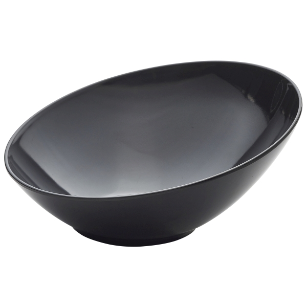 Black Melamine Slanted Buffet Bowl 30 x 29 x 13cm - MELSLB-30BK