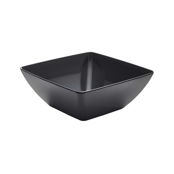 Black Melamine Curved Square Bowl 26.2cm - MELSQB-28BK