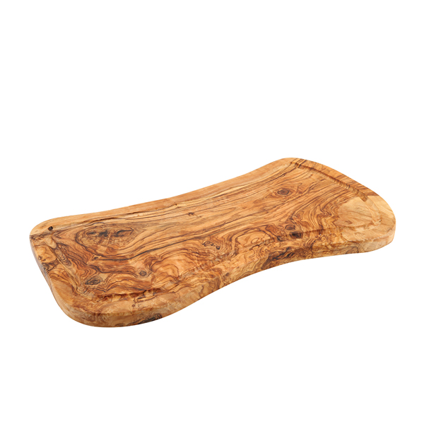 Olive Wood Serving Board W/ Groove 40 x 21cm+/- - OWSB