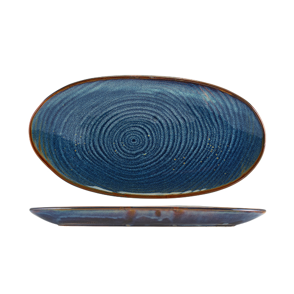 Terra Porcelain Aqua Blue Organic Platter 31cm - PL-PBLG31 (Pack of 6)