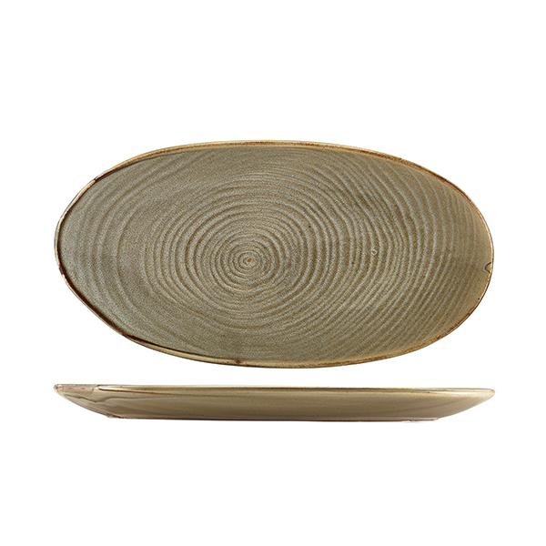 Terra Porcelain Grey Organic Platter 31cm - PL-PGG31 (Pack of 6)